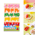 Miniatyrbild 1 av 8: Bento Grönsaksporslin e Mini Barn Bokstav Fruktgafflar T Multicolor