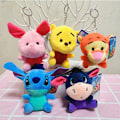 Miniatyrbilde 2 av 8: 1 stk Kawaii plysjleker Brumm Bear Tigger Piglet Eeyore plysjnøkkel A3