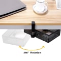 Miniatyrbilde 6 av 8: Under skrivebordet Skuffeboks 360 Roterende Skuff Skjult Organizer Meta Black