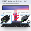 Miniatyrbillede 3 af 8: Gigabit RJ45 Network Splitter 1000Mbps 1 til 2 veje Lan Ethernet A2