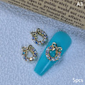 Miniatyrbillede 1 af 8: 5 stk 3D Rhinestone Krystal Neglekunst Garland Pearl Dangle Charms A3