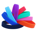 Miniatyrbillede 7 af 8: Engros Silikone Gummi Armbånd Fleksibel Armbånd Manchet Br Red