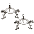 Miniatyrbillede 7 af 8: Metal Display Stand Base Krystalkugle Base Globe Stenglas Ma Silver M