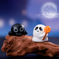 Miniatyrbild 5 av 8: Mini Halloween-prydnad Spindelfladdermöss Skelett Spöke Mikro Landskap A2