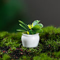 Miniatyrbild 8 av 8: 4st 1:12 dockskåp Miniatyr miniträd i krukväxt för grönt