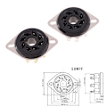 Miniatyrbilde 5 av 5: 8Pin Bakelitt Rør Sokkel Base S8WPF Bakelitt Forgylt For KT88 6 S8WPF