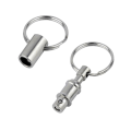 Miniatyrbilde 1 av 8: Dobbel Avtagbar Nøkkelring Sølv Avtagbar Nøkkelring Quick Relea 1pc