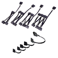 Miniatyrbilde 3 av 5: 4Pin 1 hann til 3/4/5/6 kvinnelig splitter SATA Power Extension Har 1(1 to 3 way)