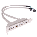 Miniatyrbillede 4 af 8: 4-ports USB 2.0 til 9-bens Mainboard Header Bracket forlængelse