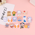 Miniatyrbilde 3 av 5: 5 stk Kawaii-stil akrylbrosje Studentbrosje Unisex Lapel B 01 random 5pcs