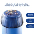 Miniatyrbilde 7 av 8: Mesh Cover Netting For Rain Barrels Vannbøtter Vanntank 80CM