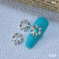 Miniatyrbillede 1 af 8: 5 stk 3D Rhinestone Krystal Neglekunst Garland Pearl Dangle Charms A5