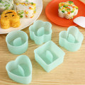 Miniatyrbilde 5 av 8: 5 stk Cartoon Shape Rice Ball Sett Sushi Mold Bento Stamper Kitc Blue
