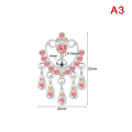 Miniatyrbillede 1 af 8: Pink zirkon vedhæng navle ring rustfrit stål navle pie A3