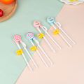 Miniatyrbilde 3 av 8: 1 Par pinner Plast For Kids Cartoon Learning Sticks Training F