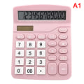 Miniatyrbillede 1 af 5: 12 cifre elektronisk regnemaskine Desktop regnemaskiner Hjemmekontor Pink