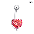 Miniatyrbild 8 av 8: Färg Zircon Crystal Belly Button Ring Creative Butterfly Penda A3