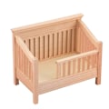 Miniatyrbilde 7 av 8: 1:12 Dukkehus Miniatyrseng Babyseng Cradle Seng Møbler Hjem