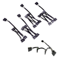 Miniatyrbilde 5 av 5: 4Pin 1 hann til 3/4/5/6 kvinnelig splitter SATA Power Extension Har 1(1 to 3 way)
