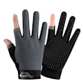 Miniatyrbilde 1 av 8: Menn Fiskehansker Dame Two Finger Hanne Touch Angling Anti-Sl Gray