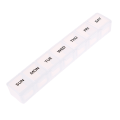 Miniatyrbilde 1 av 8: Ukentlig Pill Organizer Daglige etuier XL Box Oppbevaring Vitaminer 7 Day White