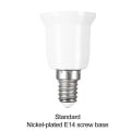 Miniatyrbild 4 av 8: E14 till E27 Adapter Konverteringssockel Brandsäker plastomvandlare White