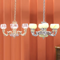 Miniatyrbilde 3 av 8: 1:12 Dukkehus Miniatyr Lysekrone Light Taklampe Light Fu A