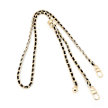 Miniatyrbillede 3 af 8: Læderhåndtag Taske Strap Rhombus Bag Bead Ball Chain Justerbar B6