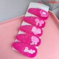 Miniatyrbilde 8 av 8: Motebrev Hjerte Hårnål Rosa Plysj Hårklemme Side Bang Cli A8