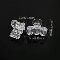 Miniatyrbilde 1 av 5: Akryl Clear Claw Transparent Plastic Hårklemmer Blank hårnål A9