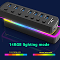 Pikkukuva 3 / 8: RGB USB 3.0 -keskitin 7 porttia Dataporttisovitin 5Gbps nopea Indi USB