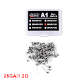 Miniatyrbillede 1 af 5: 100 Stk/æske A1 Coil Wire Varmemodstand Premade Coils DIY Pr 28GA/1.2Ω