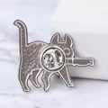 Pikkukuva 2 / 7: Sarjakuva Creative Black Cat Modeling Pop Emali Pin rintamerkit