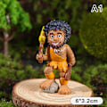 Miniatyrbilde 8 av 8: Primitiv mann leirbål  brannmodell harpiks flamme kunstig mikro A7