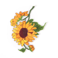 Miniatyrbild 4 av 6: solros järn på lapp broderad klädlapp för kläder