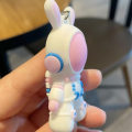 Pikkukuva 6 / 8: Space Astronaut avaimenperä sarjakuva riipus PVC avaimenperä Bunny B Blue