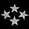 Miniatyrbillede 5 af 8: 10 STK Sølvstjerner Broderede Badges Stryg Patches Motiv App