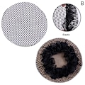 Miniatyrbillede 1 af 8: Lille hul sort elastisk mesh Snood hår Net Bun Cover til bold B