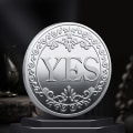 Miniatyrbilde 3 av 5: Diameter 4cm Mynt JA eller NEI Ta avgjørelse Minneplating A