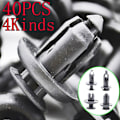 Miniatyrbillede 5 af 5: 40 Stk Bil Plastic Nitte Kofanger Fender Retainer Fastener Mud Fla