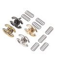 Pikkukuva 6 / 8: Metallinen Clasp Turn Lock Twist lukot tee-se-itse käsilaukulle Craft Bag Pur A