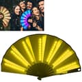 Glow Foldbar LED Danse Vifte Lys Nat Show Halloween Chr Yellow