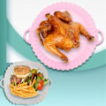 Miniatyrbild 5 av 8: Silikon Air Fryer Pot Korgfoder Non-Stick Säker Ugn Bakning SquareDarkBlue
