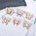 Miniatyrbillede 4 af 8: Alloy Rhinestone Butterfly Broche Fashion All-match Tørklæde Buckl A7
