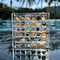 Miniatyrbild 2 av 8: Akryl displaybox smyckeskrin arrangörer 36/64/100 rutnät mini hav 36 holes