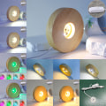 Miniatyrbilde 5 av 8: 10cm Wood Light Base Tre LED Light Roterende Display Stand La 10cm Multicolor 1.5M
