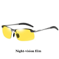 Pikkukuva 8 / 8: Polarisoidut aurinkolasit Miesten Photochromism Square Sun Glasses Out A