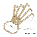 Miniatyrbillede 8 af 9: Steam Punk Armbånd Gothic Hand Skull Skeleton Justerbar Black
