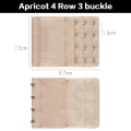 Miniatyrbilde 1 av 8: Dame BH Extension Strap Extenders Spenner Elastisk Extender Br 5(4R3H apricot)