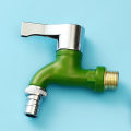 Miniatyrbillede 1 af 8: 4 Farver Vandhane 1/2" Han Vægmonteret Vaskehinde Vandhane Balc Green